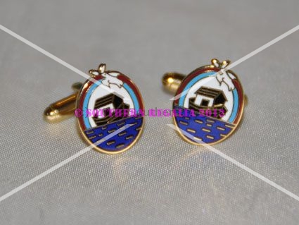 Royal Ark Mariner Gold Plated & Enamel Cufflinks - Click Image to Close